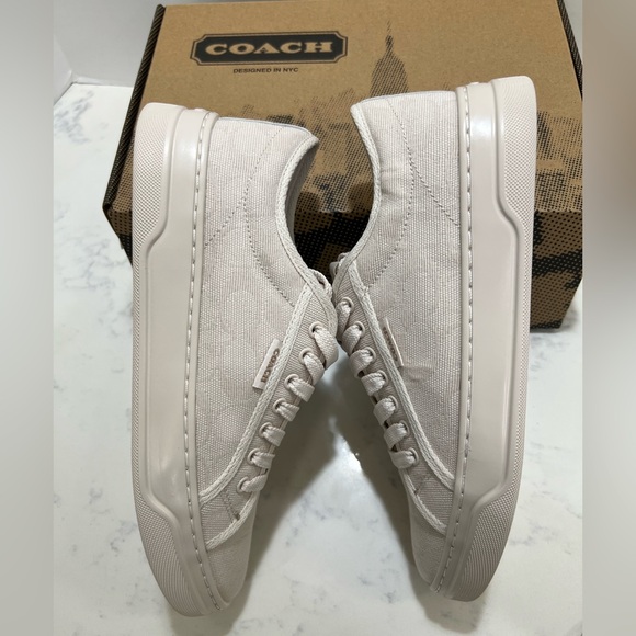 Coach Women's Sneakers in Cream - Picture 6 of 15